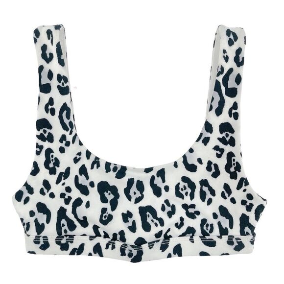 Fabletics Women’s Lola Snow Leopard White Black Low Impact Sports Bra XXS - Picture 2 of 11